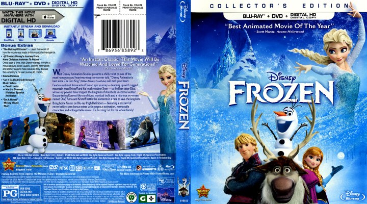 Frozen Blu Ray Cover Art