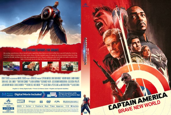 Click to view full size image
==============
Captain America: Brave New World (2025) Custom DVD Cover
Captain America: Brave New World (2025) Custom DVD Cover