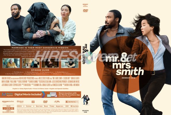 Click to view full size image
==============
Mr. & Mrs. Smith (2024) Season One Custom DVD Cover
Mr. & Mrs. Smith (2024) Season One Custom DVD Cover