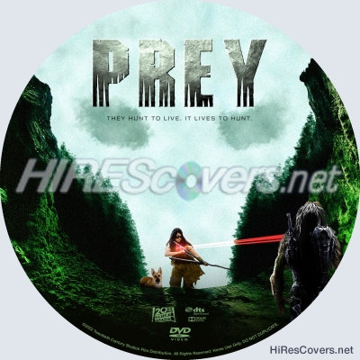 Prey (2022) Custom DVD Disc Label
