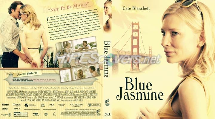 Blue Jasmine (2013) DVD Cover, DVD Label, Blu-Ray Cover, Blu-Ray Label