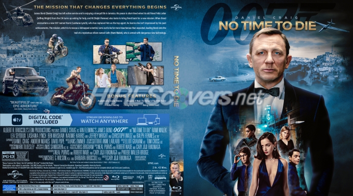 No Time To Die (2023) DVD Cover, DVD Label, Blu-Ray Cover, Blu-Ray Label