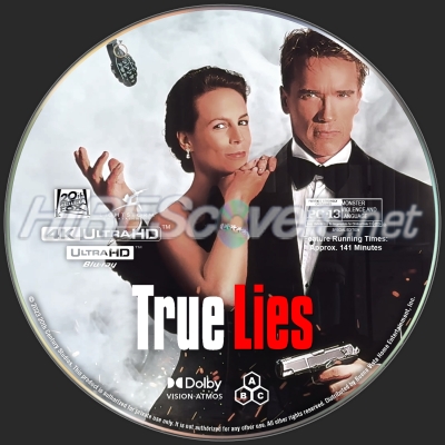 True Lies (1994) Custom UHD 4K Blu-ray Disc Label
