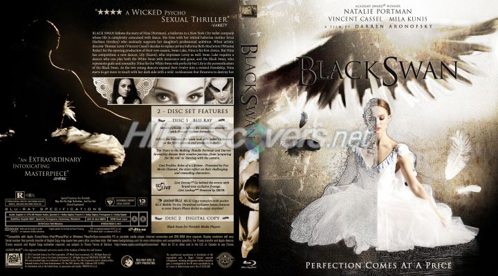 Black Swan DVD Cover, DVD Label, Blu-Ray Cover, Blu-Ray Label