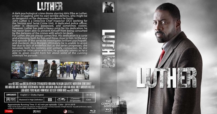 Click to view full size image
==============
Luther - Season 1-5 Custom Blu-ray Cover
Luther - Season 1-5 Custom Blu-ray Cover