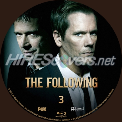 Click to view full size image
==============
The Following - Season 3 Custom Blu-ray Disc Label
The Following - Season 3 Custom Blu-ray Disc Label