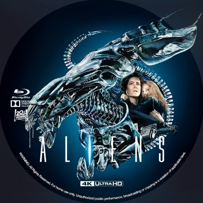 Aliens (1986) Custom UHD 4K Blu-ray Disc Label
