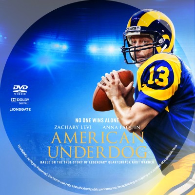 American Underdog (2021) Custom DVD Disc Label
