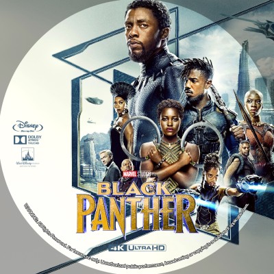 Click to view full size image
==============
Black Panther (2018) Custom UHD 4K Blu-ray Disc Label
Black Panther (2018) Custom UHD 4K Blu-ray Disc Label