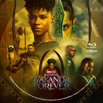 Click to view full size image
==============
Black Panther: Wakanda Forever (2022) Custom Blu-ray Disc Label
Black Panther: Wakanda Forever (2022) Custom Blu-ray Disc Label