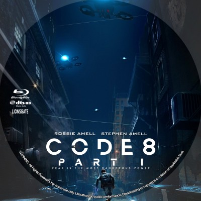Code 8 (2019) Custom Blu-ray Disc Label
