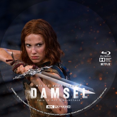 Click to view full size image
==============
Damsel (2024) Custom UHD 4K Blu-ray Disc Label
Damsel (2024) Custom UHD 4K Blu-ray Disc Label