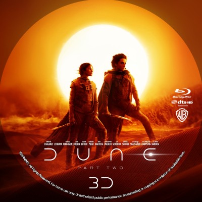 Click to view full size image
==============
Dune: Part Two 3D (2024) Custom Blu-ray Disc Label
Dune: Part Two 3D (2024) Custom Blu-ray Disc Label