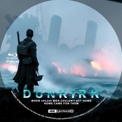 Dunkirk (2017) Custom UHD 4K Blu-ray Disc Label
