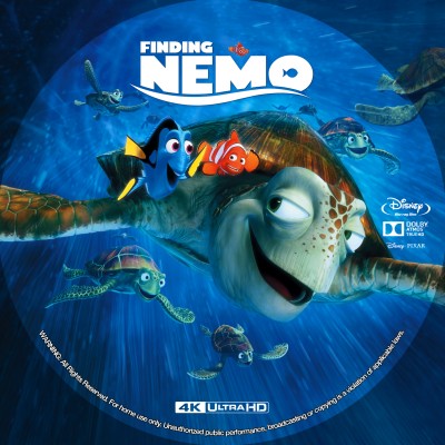 Finding Nemo (2003) Custom UHD 4K Blu-ray Disc Label

