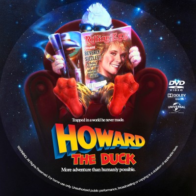 Howard The Duck (1986) Custom DVD Disc Label

