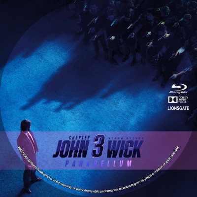 John Wick: Chapter 3 - Parabellum (2019)  Custom Blu-ray Disc Label
