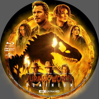 Click to view full size image
==============
Jurassic World: Dominion (2022) Custom UHD 4K Blu-ray Disc Label
Jurassic World: Dominion (2022) Custom UHD 4K Blu-ray Disc Label