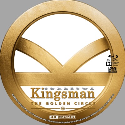 Click to view full size image
==============
Kingsman: The Golden Circle (2017) Custom UHD 4K Blu-ray Disc Label
Kingsman: The Golden Circle (2017) Custom UHD 4K Blu-ray Disc Label