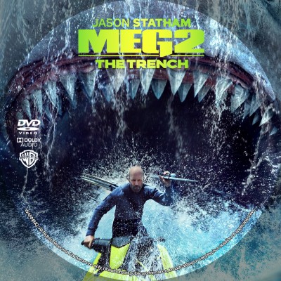 Meg 2: The Trench (2023) Custom DVD Disc Label
