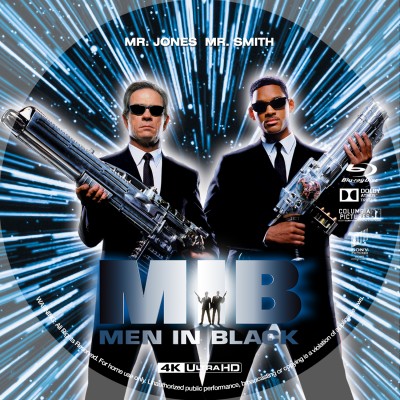 Men In Black (1997)  Custom UHD 4K Blu-ray Disc Label
