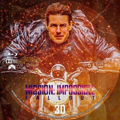 Click to view full size image
==============
Mission: Impossible - Fallout 3D (2018) Custom Blu-ray Disc Label
Mission: Impossible - Fallout 3D (2018) Custom Blu-ray Disc Label