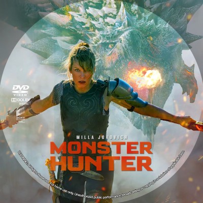 Monster Hunter (2020) Custom DVD Disc Label
