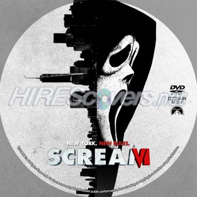 Scream VI (2023) Custom DVD Disc Label

