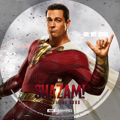 Shazam! Fury of The Gods (2023) Custom Blu-ray Disc Label
