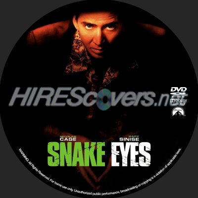 Click to view full size image
==============
Snake Eyes (1998) Custom DVD Disc Label
Snake Eyes (1998) Custom DVD Disc Label