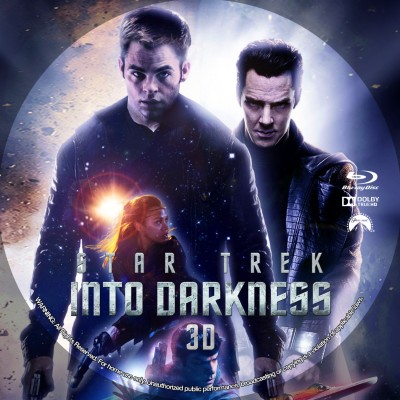 Star Trek Into Darkness 3D (2013) Custom Blu-ray Disc Label
