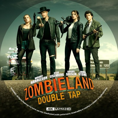 Click to view full size image
==============
Zombieland: Double Tap (2019) Custom UHD 4K Blu-ray Disc Label
Zombieland: Double Tap (2019) Custom UHD 4K Blu-ray Disc Label