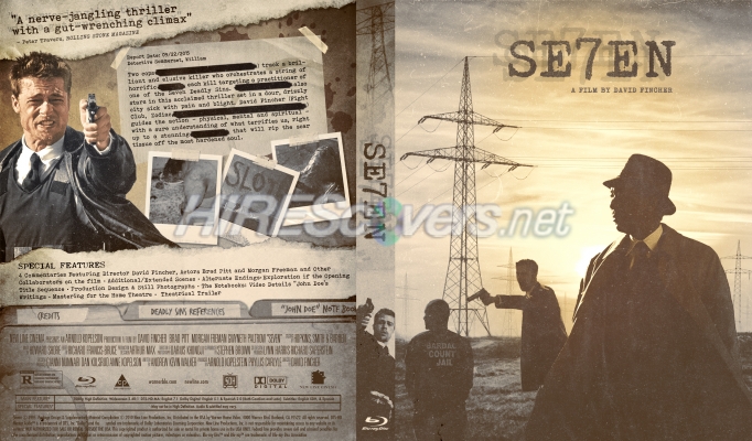 Se7En (1995) DVD Cover, DVD Label, Blu-Ray Cover, Blu-Ray Label