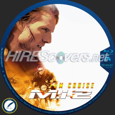 Click to view full size image
==============
Mission Impossible 2 (2000) Custom Blu-ray Disc Label
Mission Impossible 2 (2000) Custom Blu-ray Disc Label