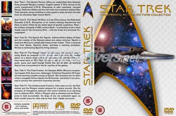 Click to view full size image
==============
Star Trek: The Original Movie Collection Custom DVD Cover
Star Trek: The Original Movie Collection 1979 - 1991
Matching labels available soon.
Full Star Trek Movie Collection coming soon!
Keywords: Star Trek Original Movie Collection Motion Picture Wrath of Kahn Search for Spock Voyage Home Final Frontier Undiscovered Country Star Trek: The Original Movie Collection Custom DVD Cover
Star Trek: The Original Movie Collection 1979 - 1991
Matching labels available soon.
Full Star Trek Movie Collection coming soon!
Keywords: Star Trek Original Movie Collection Motion Picture Wrath of Kahn Search for Spock Voyage Home Final Frontier Undiscovered Country