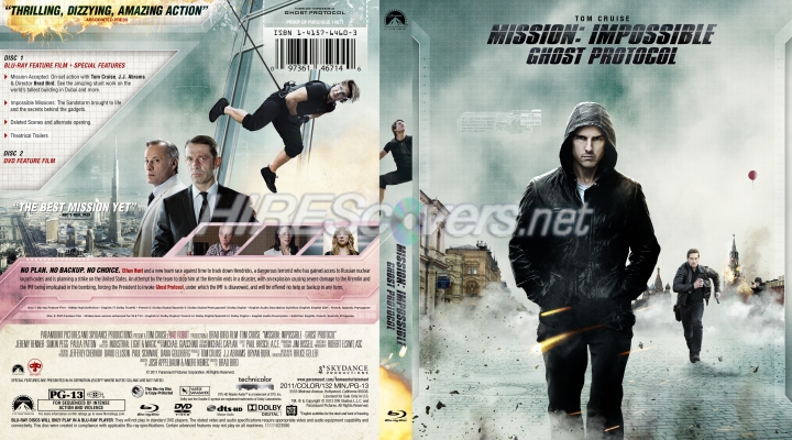Mission Impossible Ghost Protocol (2011) DVD Cover, DVD Label, Blu-Ray Cover, Blu-Ray Label