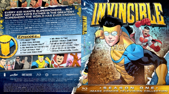 Invincible: Season 1 (2021) DVD Cover, DVD Label, Blu-Ray Cover, Blu-Ray Label