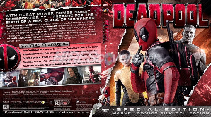 Deadpool (2016) Custom UHD 4K Blu-ray Cover
4K Ultra HD Disc Label for "Deadpool" (2016). Part of the "Marvel Comics Film Collection" of custom covers and labels.
If you use this, please take the time to rate and comment. Please do not upload my covers to any other sites.
