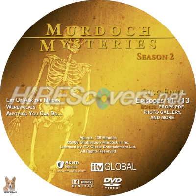 Click to view full size image
==============
Murdoch Mysteries - Season 2 - Disc 4 Custom DVD Disc Label
fulfilling a request
My R1 label to match my cover.
If you download this, please leave a comment - THANKS :)
Murdoch Mysteries - Season 2 - Disc 4 Custom DVD Disc Label
fulfilling a request
My R1 label to match my cover.
If you download this, please leave a comment - THANKS :)