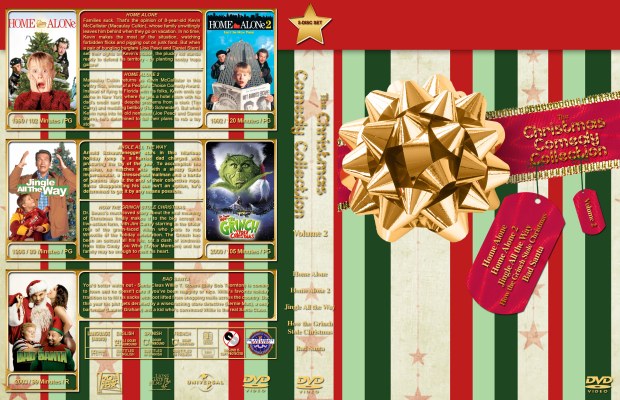 Click to view full size image
==============
Christmas Comedy Collection - Volume 2 Custom DVD Cover
fulfilling a request
My R1 spacesaver cover for the following movies:
Home Alone
Home Alone 2
Jingle All the Way
How the Grinch Stole Christmas
Bad Santa
If you download this, please leave a comment - THANKS :)
Christmas Comedy Collection - Volume 2 Custom DVD Cover
fulfilling a request
My R1 spacesaver cover for the following movies:
Home Alone
Home Alone 2
Jingle All the Way
How the Grinch Stole Christmas
Bad Santa
If you download this, please leave a comment - THANKS :)