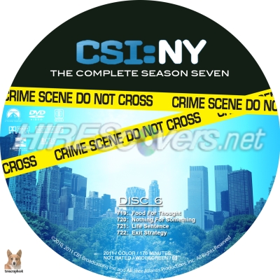 Click to view full size image
==============
CSI:NY - Season 7, Disc 6 Custom DVD Disc Label
fulfilling a request
My R1 label for this terrific TV series.
If you download this, please leave a comment - THANKS :)
CSI:NY - Season 7, Disc 6 Custom DVD Disc Label
fulfilling a request
My R1 label for this terrific TV series.
If you download this, please leave a comment - THANKS :)