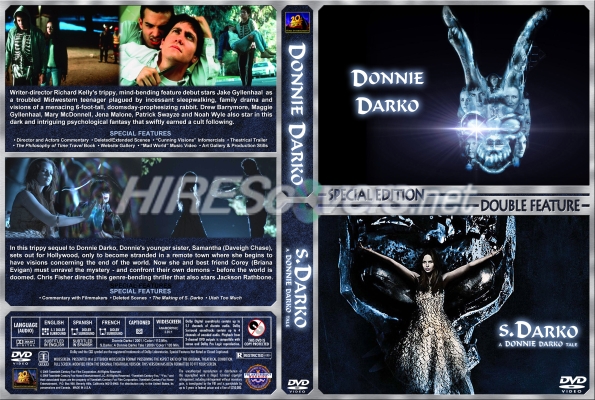 Click to view full size image
==============
Donnie Darko / S.Darko Double Feature - version 2 Custom DVD Cover
fulfilling a request
My R1 spaceaver cover for these thrillers.
If you download this, please leave a comment - THANKS :)
Donnie Darko / S.Darko Double Feature - version 2 Custom DVD Cover
fulfilling a request
My R1 spaceaver cover for these thrillers.
If you download this, please leave a comment - THANKS :)