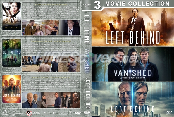 Click to view full size image
==============
Left Behind Reboot Triple Feature Custom DVD Cover
Requested by Bi0hzrd51
R1 space saver cover for the following movies:
Left Behind
Vanished - Left Behind: Next Generation
Left Behind: Rise of the Anti-Christ
Please have the courtesy to leave a comment if you download this - THANKS :)
Left Behind Reboot Triple Feature Custom DVD Cover
Requested by Bi0hzrd51
R1 space saver cover for the following movies:
Left Behind
Vanished - Left Behind: Next Generation
Left Behind: Rise of the Anti-Christ
Please have the courtesy to leave a comment if you download this - THANKS :)