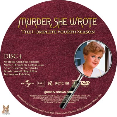 Click to view full size image
==============
Murder, She Wrote - Season 4 - Disc 4 Custom DVD Disc Label
fulfilling a request
My R1 label to match my cover.
If you download this, please leave a comment - THANKS :)
Murder, She Wrote - Season 4 - Disc 4 Custom DVD Disc Label
fulfilling a request
My R1 label to match my cover.
If you download this, please leave a comment - THANKS :)