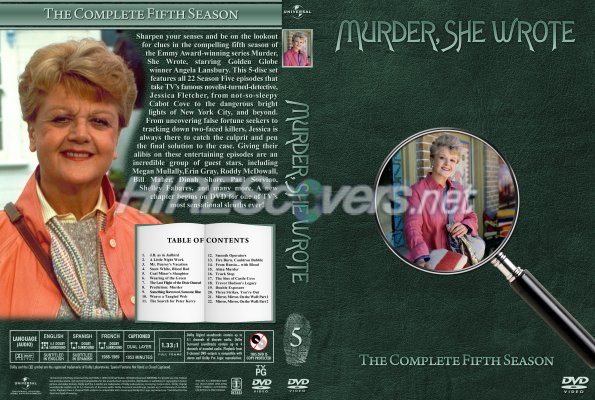 Click to view full size image
==============
Murder, She Wrote - Season 5 Custom DVD Cover
fulfilling a request
My R1 cover for this classic whodunit TV series.
If you download this, please leave a comment - THANKS :)
Murder, She Wrote - Season 5 Custom DVD Cover
fulfilling a request
My R1 cover for this classic whodunit TV series.
If you download this, please leave a comment - THANKS :)