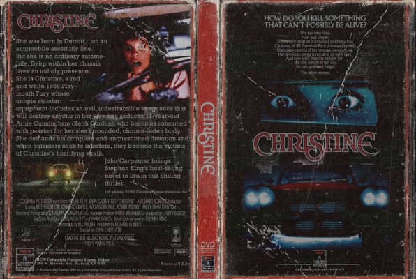 Click to view full size image
==============
Christine Custom DVD Cover
A nerdish boy buys a strange car with an evil mind of its own and his nature starts to change to reflect it.
Christine Custom DVD Cover
A nerdish boy buys a strange car with an evil mind of its own and his nature starts to change to reflect it.