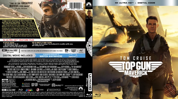 Top Gun: Maverick (2022) 4K Custom UHD 4K Blu-ray Cover
