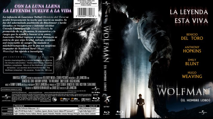Click to view full size image
==============
The Wolfman Custom Blu-ray Cover
Meant for the EUR blu-ray
Keywords: wolfman repopo spanish The Wolfman Custom Blu-ray Cover
Meant for the EUR blu-ray
Keywords: wolfman repopo spanish