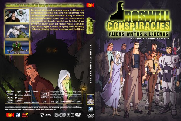 Click to view full size image
==============
Roswell Conspiracies: Aliens, Myths And Legends - The Complete Series (1999) Custom DVD Cover
Roswell Conspiracies: Aliens, Myths And Legends - The Complete Series (1999) Custom DVD Cover