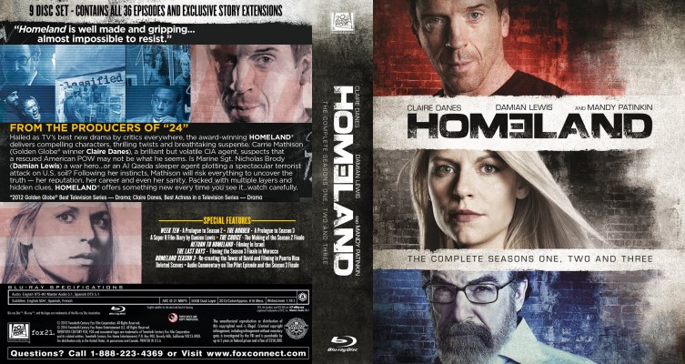 Click to view full size image
==============
Homeland Seasons 1 - 3 Custom Blu-ray Cover
25mm Case
Keywords: Homeland Seasons 1 2 3 Homeland Seasons 1 - 3 Custom Blu-ray Cover
25mm Case
Keywords: Homeland Seasons 1 2 3
